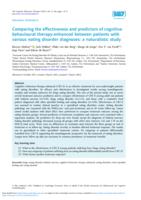 Comparing the effectiveness and predictors of cognitive behavioural therapy-enhanced between patients with various eating disorder diagnoses