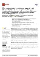 High-resolution magic angle spinning (HRMAS) NMR identifies oxidative stress and impairment of energy metabolism by zearalenone in embryonic stages of zebrafish (Danio rerio), olive flounder (Paralichthys olivaceus) and yellowtail snapper (Ocyurus chrysur