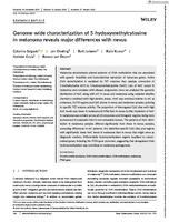 Genome-wide characterization of 5-hydoxymethylcytosine in melanoma reveals major differences with nevus