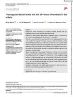 Procoagulant factor levels and risk of venous thrombosis in the elderly