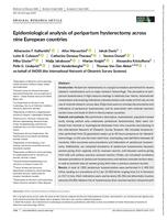Epidemiological analysis of peripartum hysterectomy across nine European countries