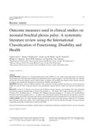 Outcome measures used in clinical studies on neonatal brachial plexus palsy: A systematic literature review using the International Classification of Functioning, Disability and Health