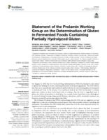 Statement of the prolamin working group on the determination of gluten in fermented foods containing partially hydrolyzed gluten