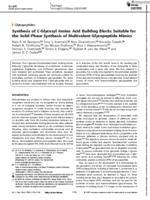 Synthesis ofC-glycosyl amino acid building blocks suitable for the solid-phase synthesis of multivalent glycopeptide mimics