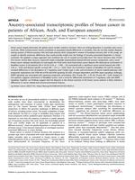 Ancestry-associated transcriptomic profiles of breast cancer in patients of African, Arab, and European ancestry