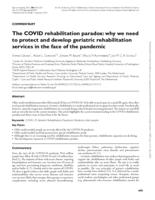 The COVID rehabilitation paradox: why we need to protect and develop geriatric rehabilitation services in the face of the pandemic. Comment
