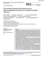 The association between body temperature and electrocardiographic parameters in normothermic healthy volunteers