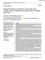 Testing the effects on information use by older versus younger women of modality and narration style in a hospital report card