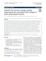 Arterial CO2 pressure changes during hypercapnia are associated with changes in brain parenchymal volume