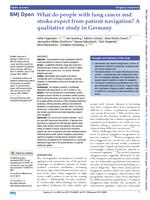 What do people with lung cancer and stroke expect from patient navigation?