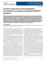 A multi-country test of brief reappraisal interventions on emotions during the COVID-19 pandemic