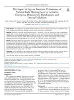 The impact of age on predictive performance of national early warning score at arrival to emergency departments