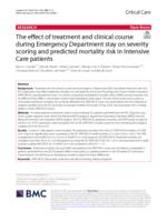 The effect of treatment and clinical course during emergency department stay on severity scoring and predicted mortality risk in Intensive care patients