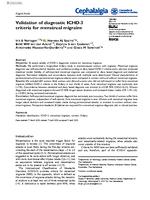 Validation of diagnostic ICHD-3 criteria for menstrual migraine