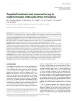 Targeted treatment and immunotherapy in leptomeningeal metastases from melanoma