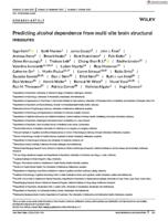 Predicting alcohol dependence from multi-site brain structural measures