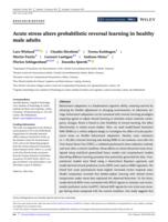 Acute stress alters probabilistic reversal learning in healthy male adults