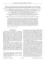 Electron transmission and mean free path in molybdenum disulfide at electron-volt energies