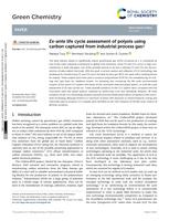 Ex-ante life cycle assessment of polyols using carbon captured from industrial process gas