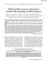 Different microvascular alterations underlie microbleeds and microinfarcts