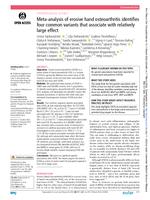 Meta-analysis of erosive hand osteoarthritis identifies four common variants that associate with relatively large effect