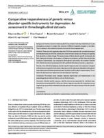 Comparative responsiveness of generic versus disorder-specific instruments for depression