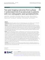 Two-year imaging outcomes from a phase 3 randomized trial of secukinumab in patients with non-radiographic axial spondyloarthritis