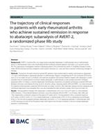 The trajectory of clinical responses in patients with early rheumatoid arthritis who achieve sustained remission in response to abatacept