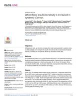 Whole body insulin sensitivity is increased in systemic sclerosis