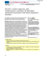 Severity, course trajectory, and within-person variability of individual symptoms in patients with major depressive disorder