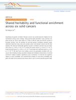 Shared heritability and functional enrichment across six solid cancers
