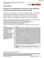 Evidence for increased genetic risk load for major depression in patients assigned to electroconvulsive therapy