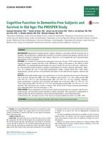 Cognitive function in dementia-free subjects and survival in old age