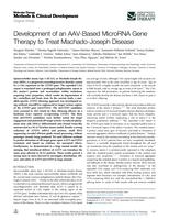 Development of an AAV-based microRNA gene therapy to treat Machado-Joseph disease