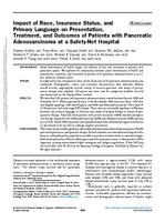 Impact of race, insurance status, and primary language on presentation, treatment, and outcomes of patients with pancreatic adenocarcinoma at a safety-net hospital