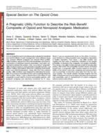 A pragmatic utility function to describe the risk-benefit composite of opioid and nonopioid analgesic medication