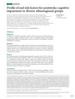 Profile of and risk factors for poststroke cognitive impairment in diverse ethnoregional groups