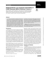 Radiosensitivity is an acquired vulnerability of PARPi-resistant BRCA1-deficient tumors