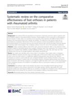 Systematic review on the comparative effectiveness of foot orthoses in patients with rheumatoid arthritis