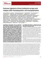 Immune signature drives leukemia escape and relapse after hematopoietic cell transplantation