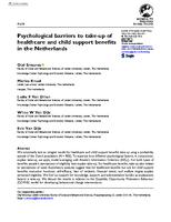 Psychological barriers to take-up of healthcare and child support benefits in the Netherlands