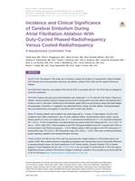 Incidence and clinical significance of cerebral embolism during atrial fibrillation ablation with duty-cycled phased-radiofrequency versus cooled-radiofrequency
