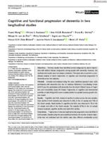 Cognitive and functional progression of dementia in two longitudinal studies