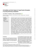 Immediate and late impact of reperfusion therapies in acute pulmonary embolism