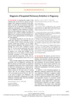 Diagnosis of suspected pulmonary embolism in pregnancy