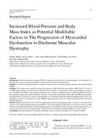 Increased blood pressure and body mass index as potential modifiable factors in the progression of myocardial dysfunction in duchenne muscular dystrophy