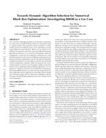 Towards dynamic algorithm selection for numerical black-box optimization