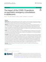 The impact of the COVID-19 pandemic on psychiatric emergency consultations in adolescents