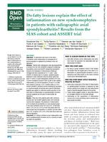 Do fatty lesions explain the effect of inflammation on new syndesmophytes in patients with radiographic axial spondyloarthritis