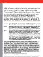 Short-term and long-term outcomes of a disruption and disconnection of the pancreatic duct in necrotizing pancreatitis